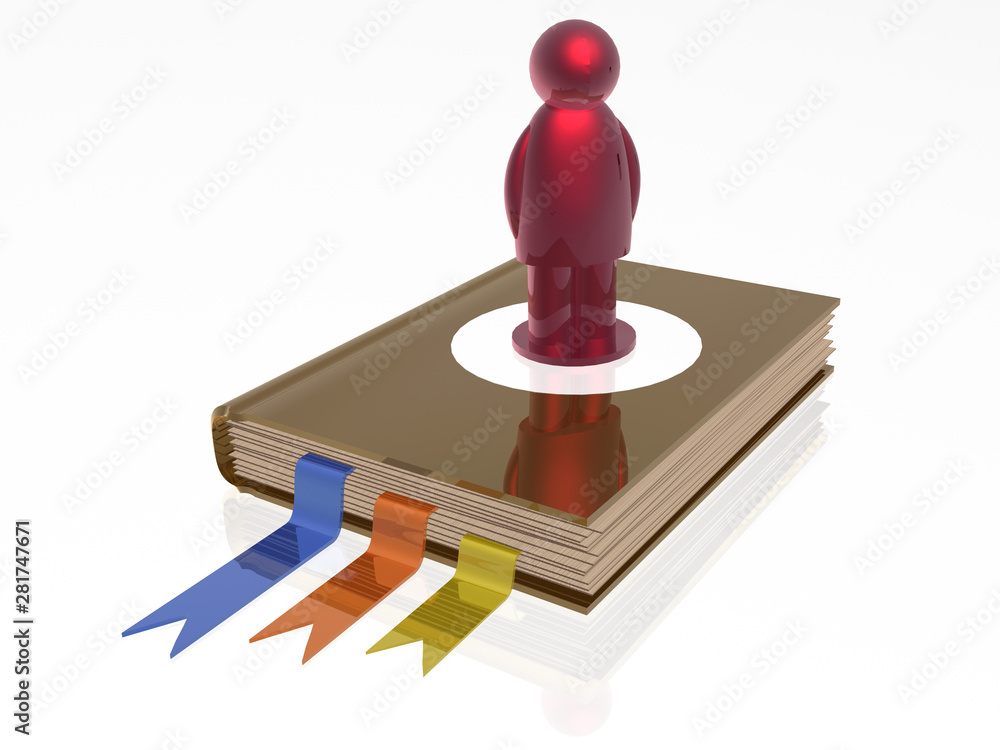 Book with man Book with man