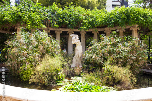 Jardines del Real, Jardin de Viveros - public park in Valencia, Spain. Summer Holiday. Captured in a sunny day.