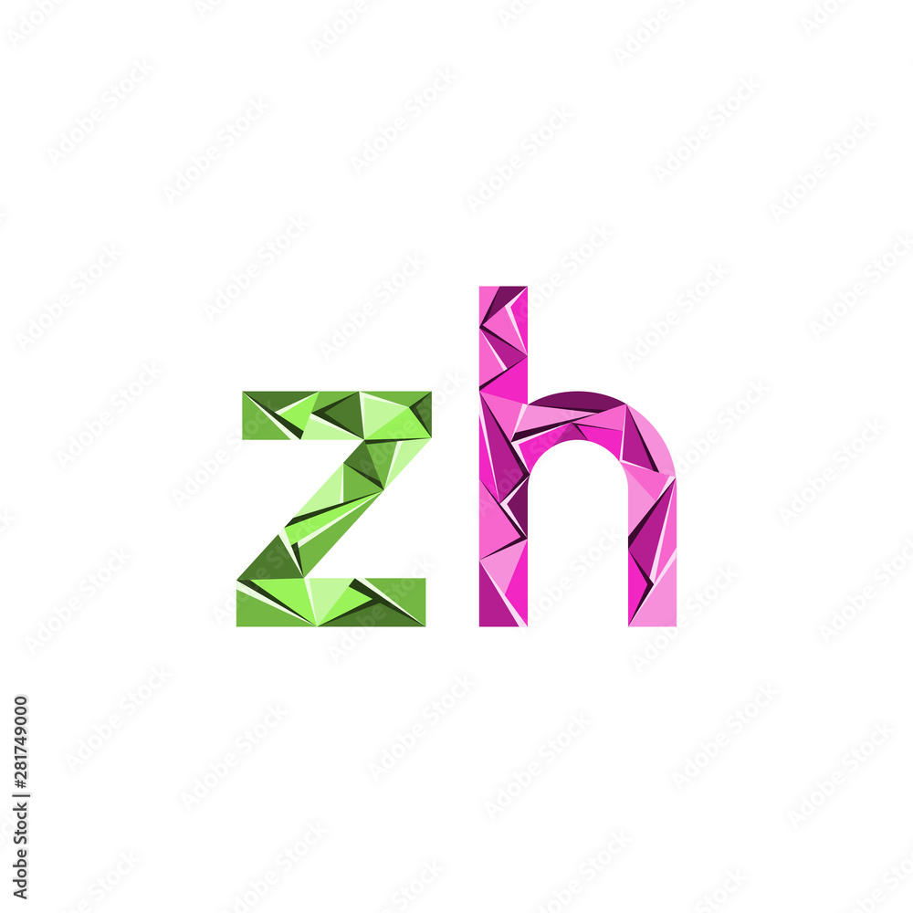 colorful triangle abstract letter initials colorful triangle abstract letter initials