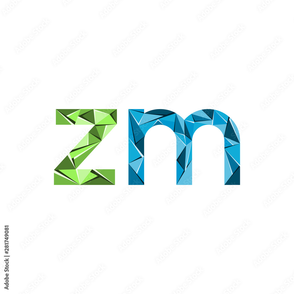 colorful triangle abstract letter initials colorful triangle abstract letter initials