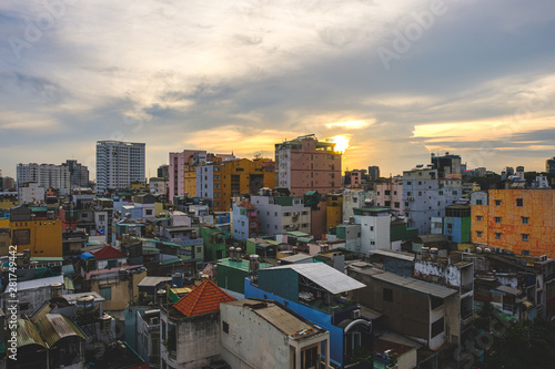 view of Ho Chi Minh City during sunset