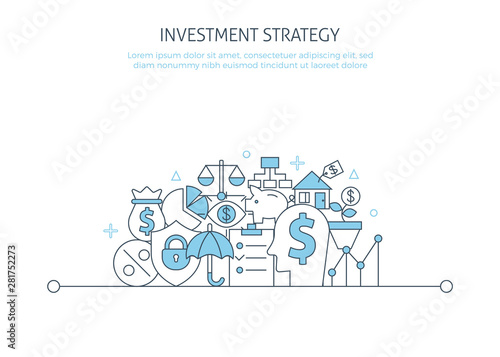 Investment strategy banner. For Business landing page icons, capital growth, security of deposits