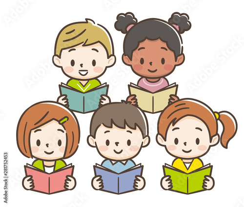 本を読む子供たち