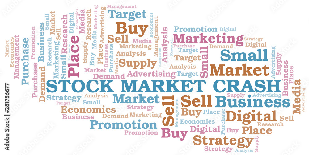 Stock Market Crash word cloud. Vector made with text only. Stock Market Crash word cloud. Vector made with text only.