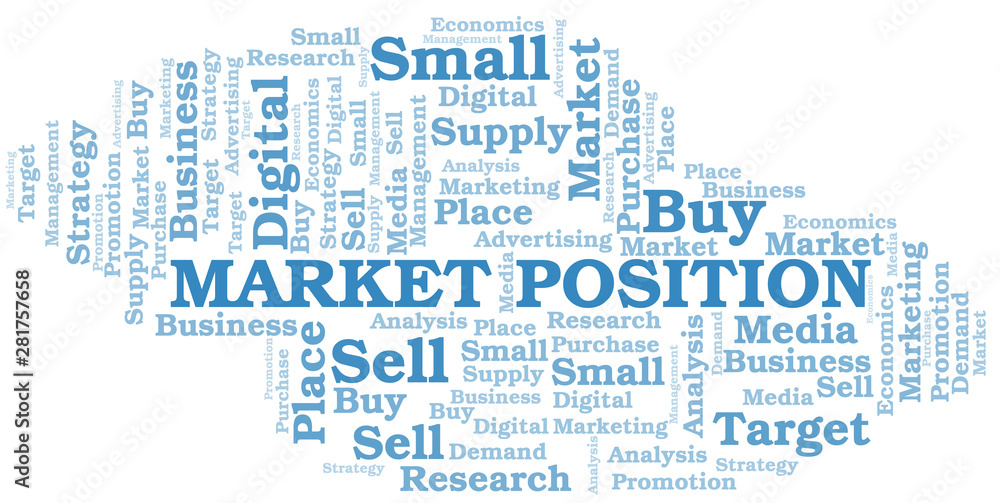 Market Position word cloud. Vector made with text only. Market Position word cloud. Vector made with text only.