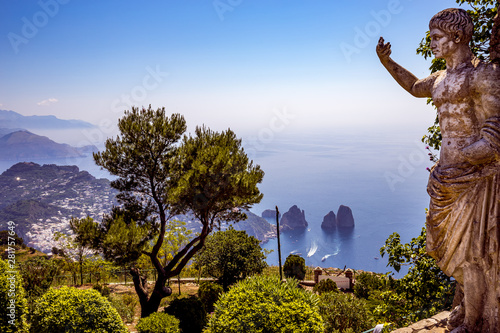 view of Capri island from Monte Solaro, in Anacapri © photogolfer