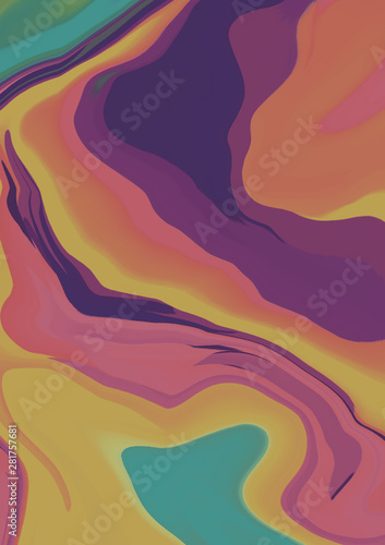 Fluid  multicolored  abstract background  twisted liquid design