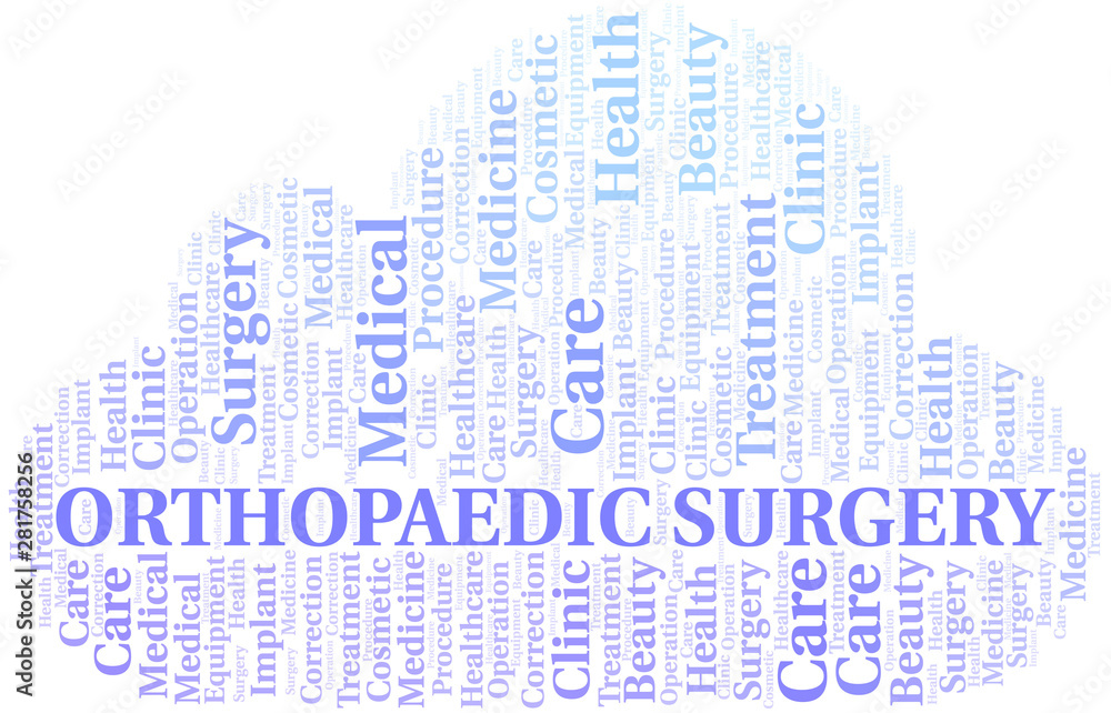Orthopaedic Surgery word cloud vector made with text only. Orthopaedic Surgery word cloud vector made with text only.