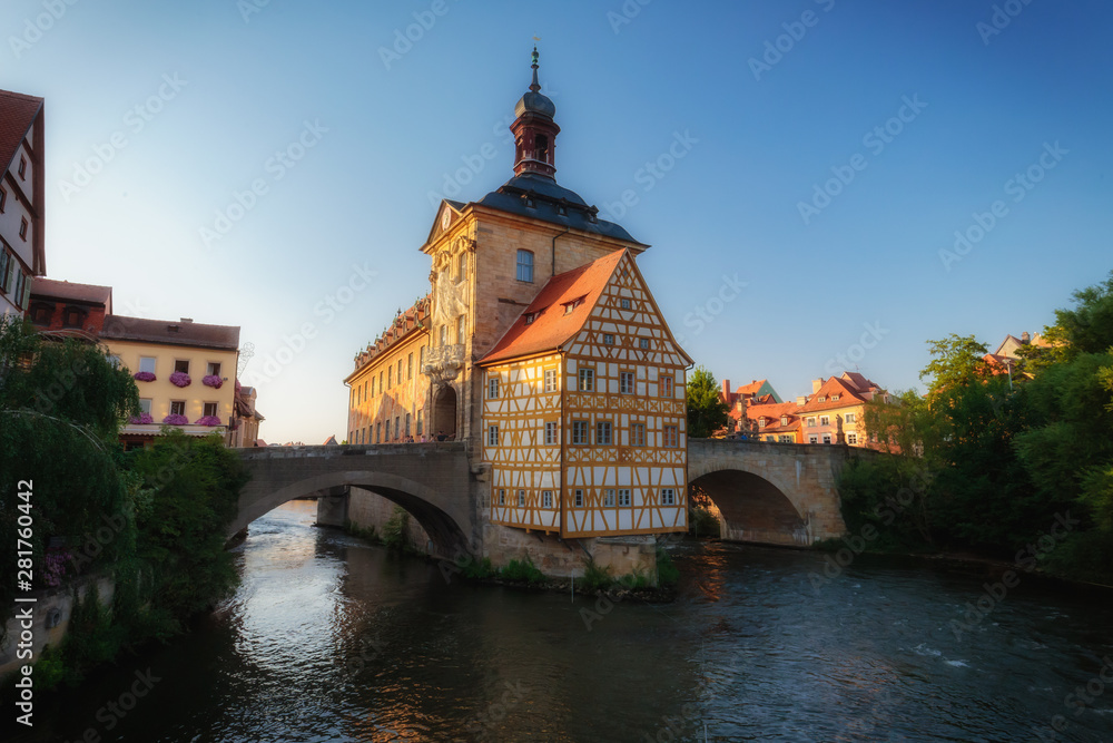 Bavarian City of Bamberg in Oberfranken, Germany in Europe