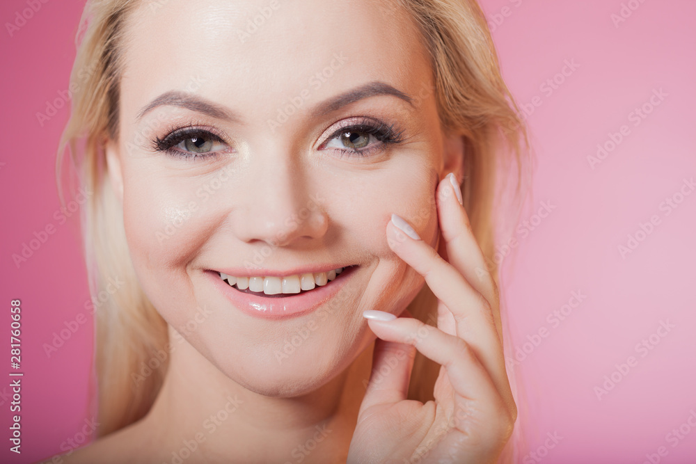 Face care and skin care, health and beauty concept, copy space right Face care and skin care, health and beauty concept, copy space right