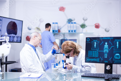 Team of scientist in working together in a laboratory