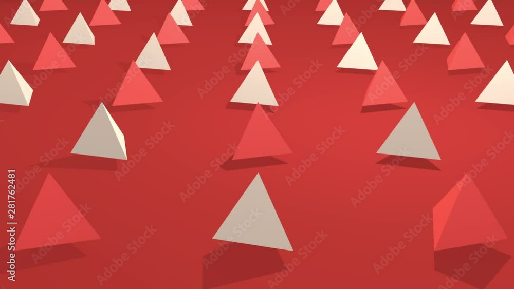 3D Animation Triangles. Rotating Pyramids. Background Animation of Triangles Rotating Close Up. Two Colors Red and Beech 3D Animation Triangles. Rotating Pyramids. Background Animation of Triangles Rotating Close Up. Two Colors Red and Beech