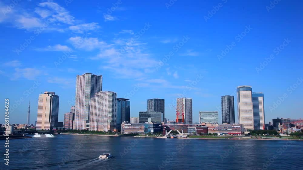 Skyline of Koto Ward with skyscrapers, Tokyo, Japan Skyline of Koto Ward with skyscrapers, Tokyo, Japan