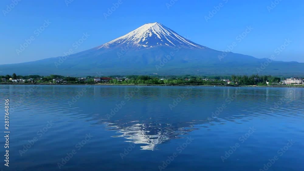 View of Mount Fuji and lake, Fujikawaguchiko, Yamanashi, Japan View of Mount Fuji and lake, Fujikawaguchiko, Yamanashi, Japan