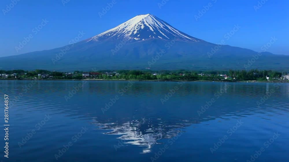 View of Mount Fuji and lake, Fujikawaguchiko, Yamanashi, Japan View of Mount Fuji and lake, Fujikawaguchiko, Yamanashi, Japan