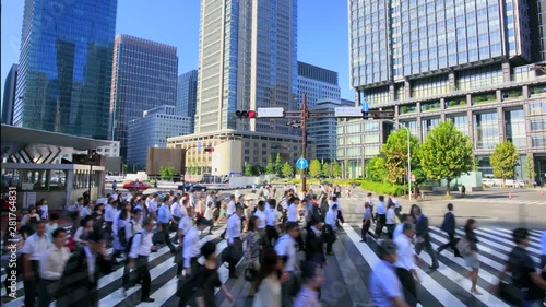 Wallpaper Mural Crowd of pedestrians on crosswalk, Tokyo, Japan Torontodigital.ca