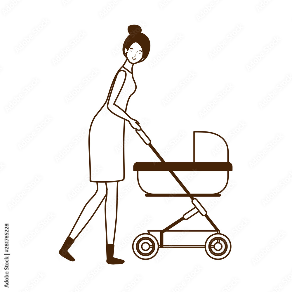 Isolated mother with baby design Isolated mother with baby design