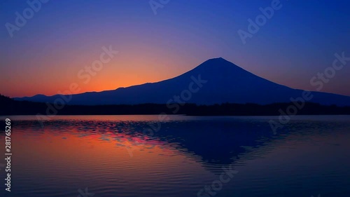 Wallpaper Mural Lake Tanuki and Mount Fuji at sunset, Shizuoka Prefecture, Japan Torontodigital.ca