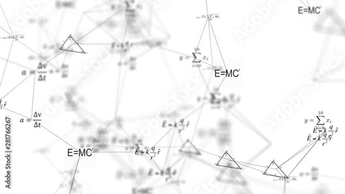 Wallpaper Mural Flying through different physics formulas. Background of rapidly changing physical formulas. Digital animation of mathematical equations moving in the screen against. Torontodigital.ca