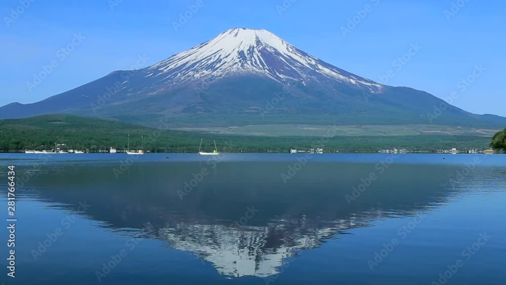 Fuji mountain and lake, Yamanaka Village, Yamanashi Prefecture, Japan Fuji mountain and lake, Yamanaka Village, Yamanashi Prefecture, Japan