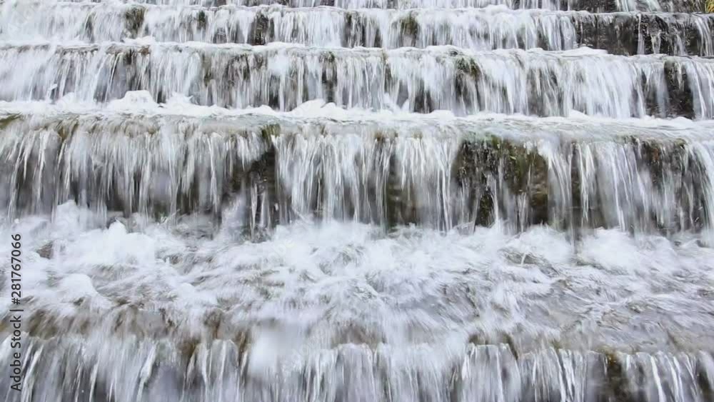 Close up of waterfall, Kyoto City, Kyoto Prefecture, Japan Close up of waterfall, Kyoto City, Kyoto Prefecture, Japan