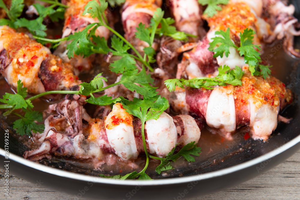 Steam Squid with Spicy Chili and Lemon Sauce. Steam Squid with Spicy Chili and Lemon Sauce.