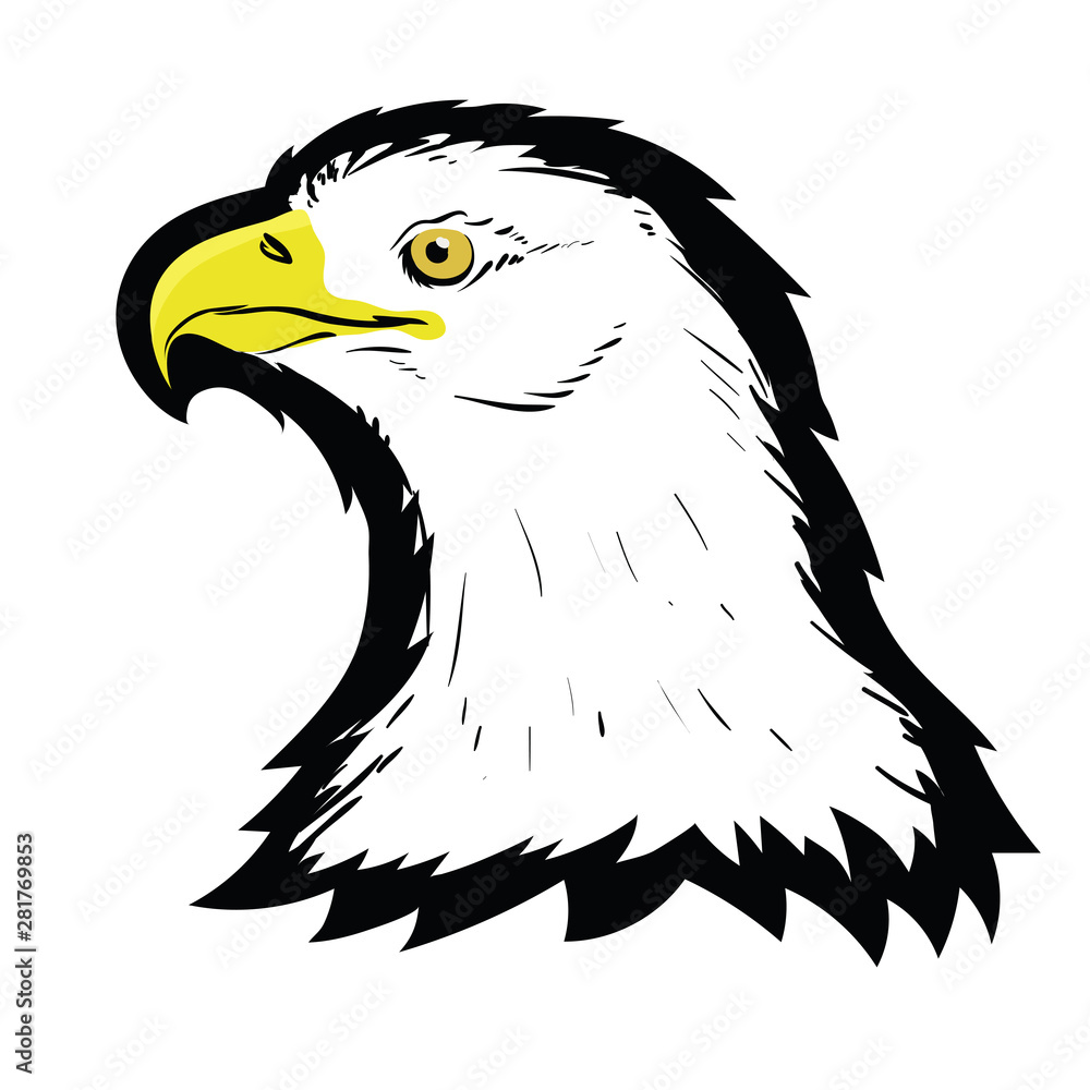 Premium Vector | Eagle face tattoo vector