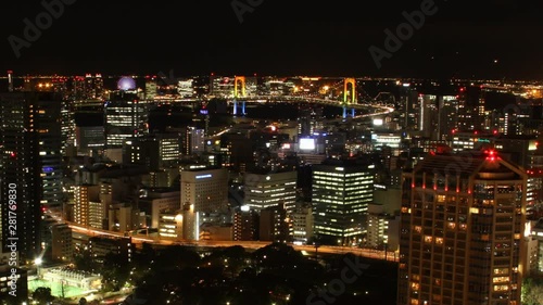Wallpaper Mural Timelapse of Tokyo cityscape illuminated at night, Japan Torontodigital.ca