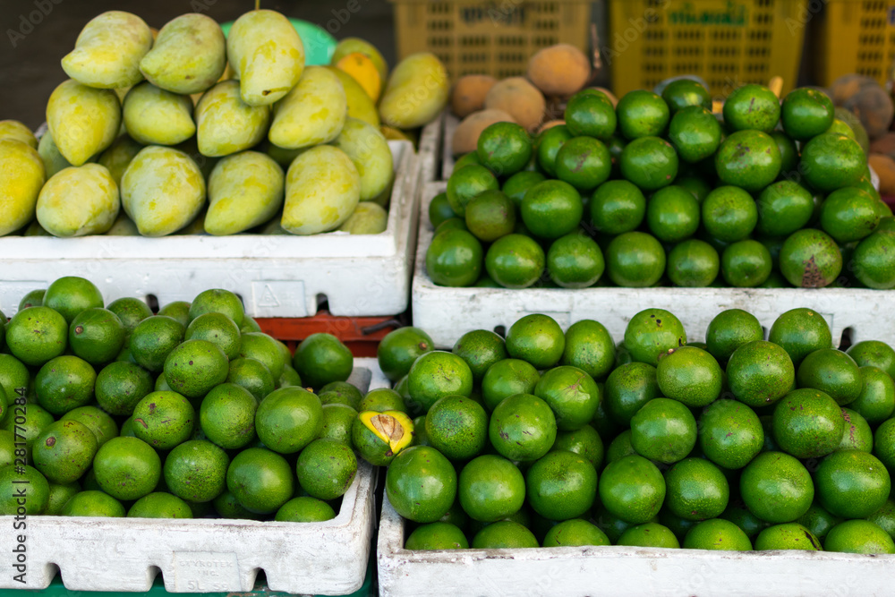 Pile of avocado and mango