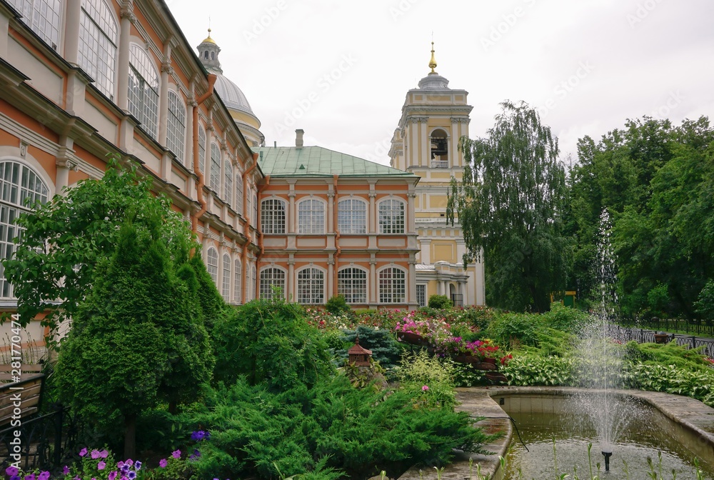 The courtyard of the Alexander Nevsky Lavra