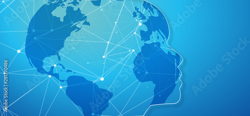 Globalisierung Technologie Netzwerk Konzept 