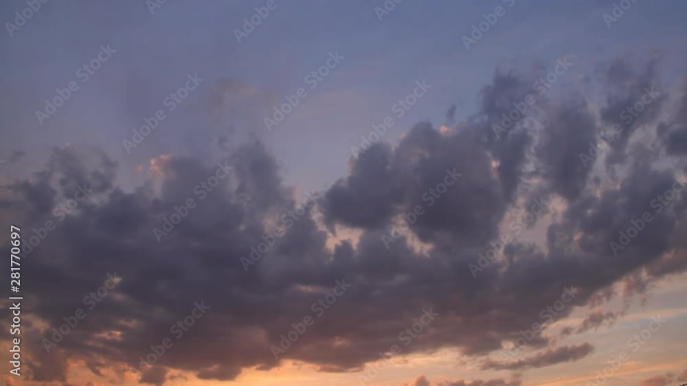 Timelapse of clouds flowing at sunset Timelapse of clouds flowing at sunset