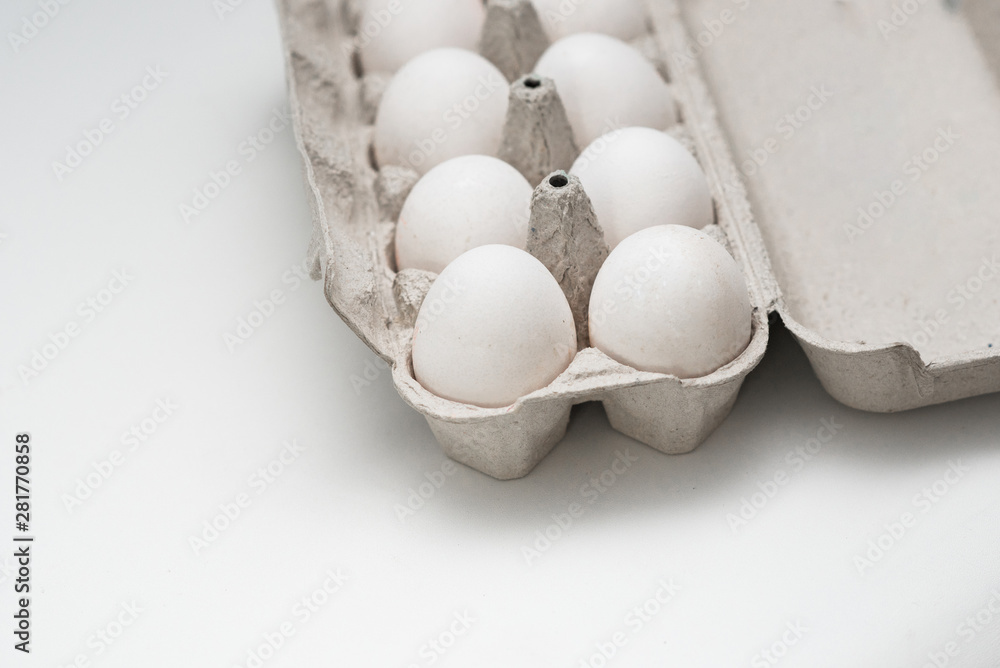 Eggs on the white background Eggs on the white background