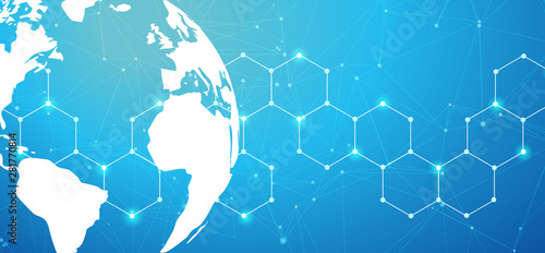 Globalisierung, Technologie Netzwerk Konzept