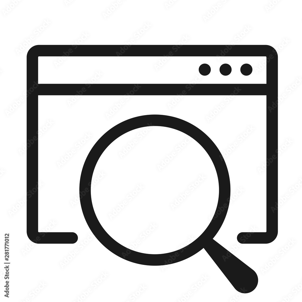 search on internet browser - minimal line web icon. simple vector illustration. concept for infographic, website or app. search on internet browser - minimal line web icon. simple vector illustration. concept for infographic, website or app.