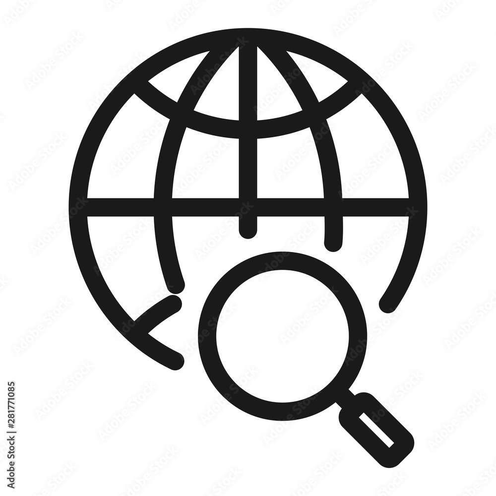 online search - minimal line web icon. simple vector illustration. concept for infographic, website or app. online search - minimal line web icon. simple vector illustration. concept for infographic, website or app.