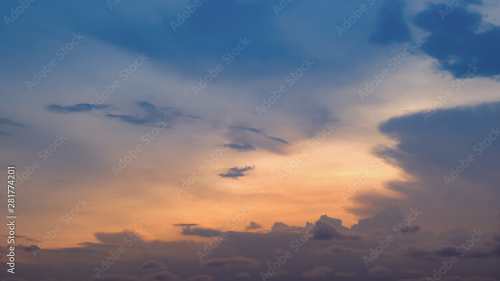 Beautiful sky with clouds background, Sky with clouds weather nature cloud blue.