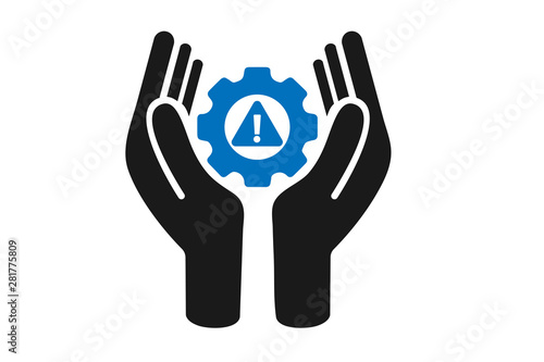 Risk management control icon vector