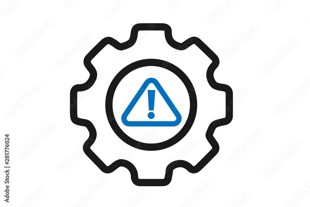 System error or service error icon vector on white background System error or service error icon vector on white background