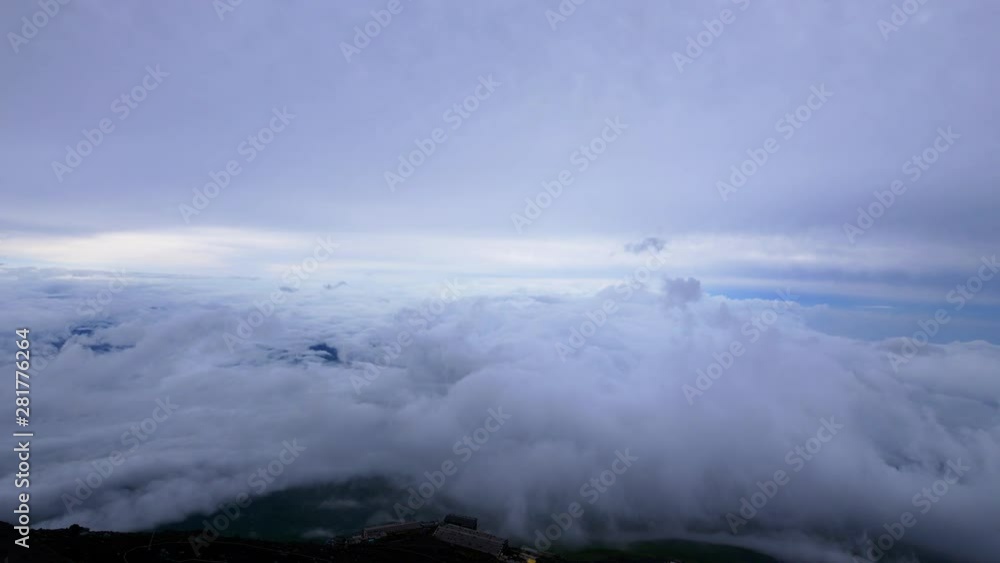 High angle of clouds over Fuji, Japan High angle of clouds over Fuji, Japan