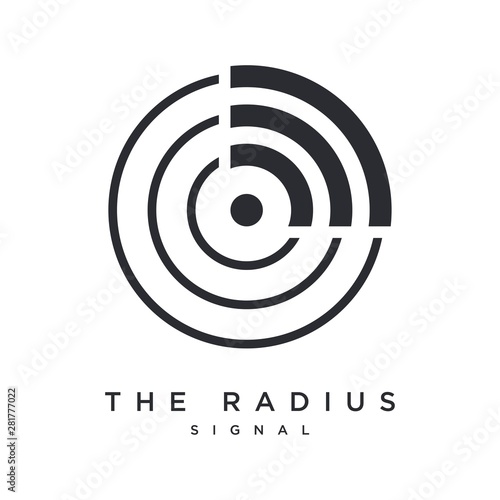 vector illustration of radar logo concept