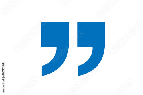 Simple and modern Quote icon on white background 
