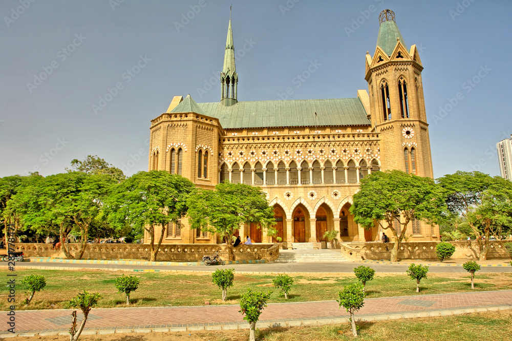 Karachi - Frere Hall that dates from the early British colonial-era , Pakistan 
