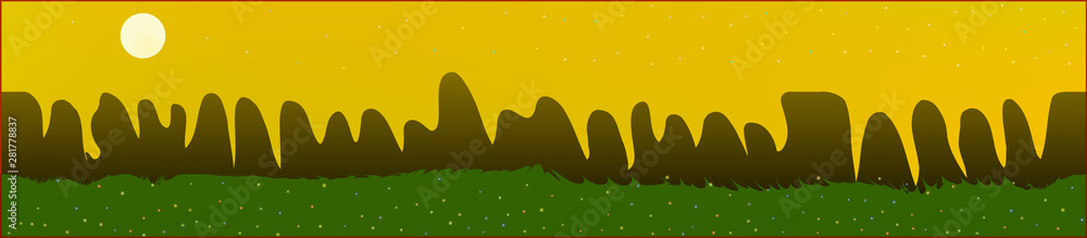 Obraz premium Fancy sky, and mountains landscape.