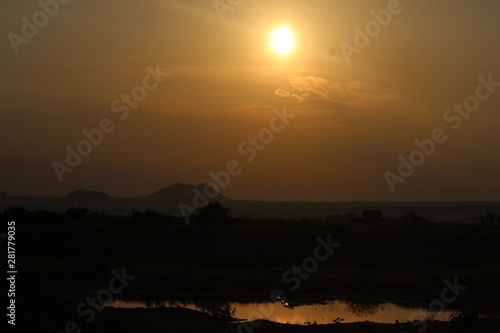 Beautiful morning sunrise in Karamoja photo