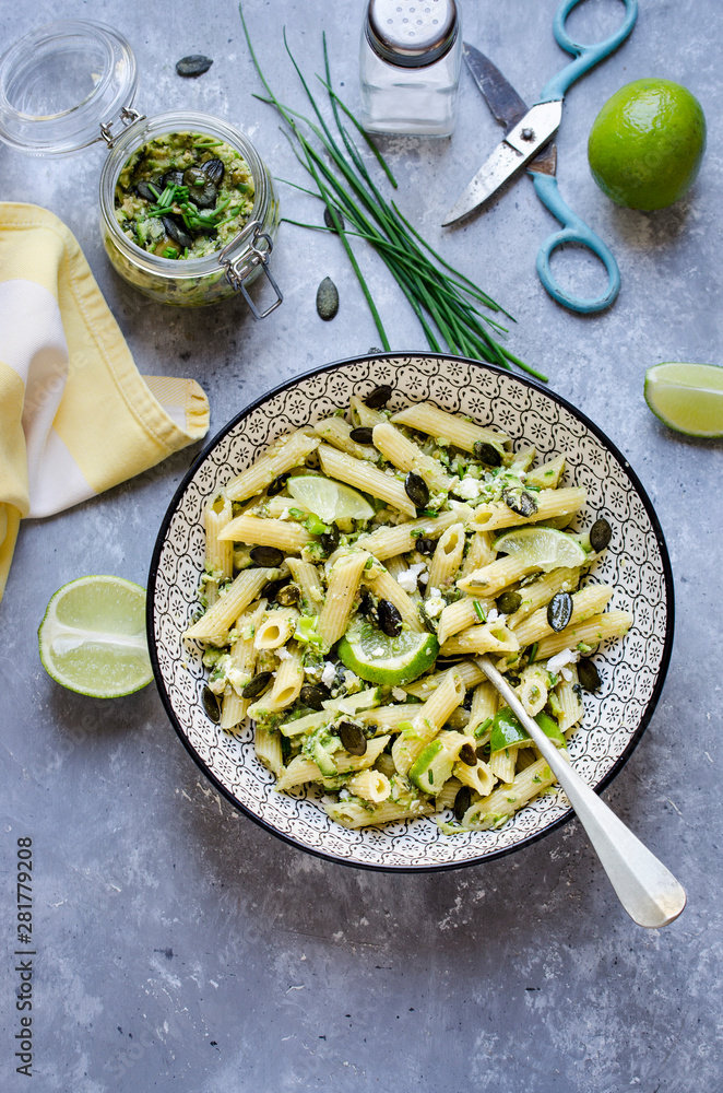 Pasta salad with mozzarella and mackerel Pasta salad with mozzarella and mackerel