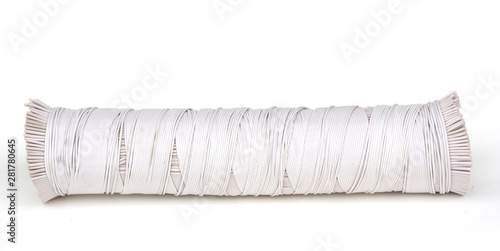 white bungy rope isolated on white. photo