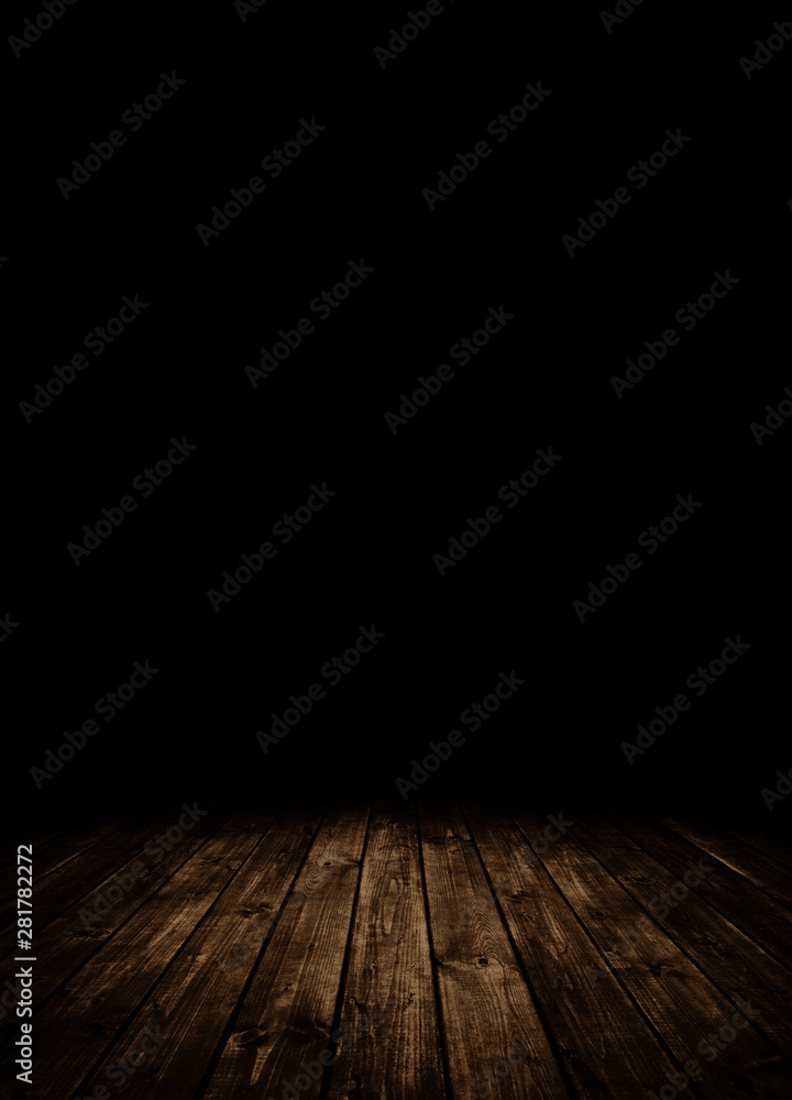 wooden planks leading into the dark.
