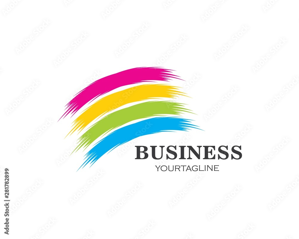Obraz premium color paint logo icon vector illustration