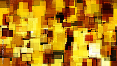 Wallpaper of brown, orange and yellow flat squares